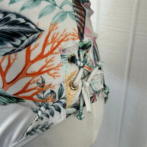 Rachel Roy Tropical One Piece Swimsuit Medium - Picture 2 of 5